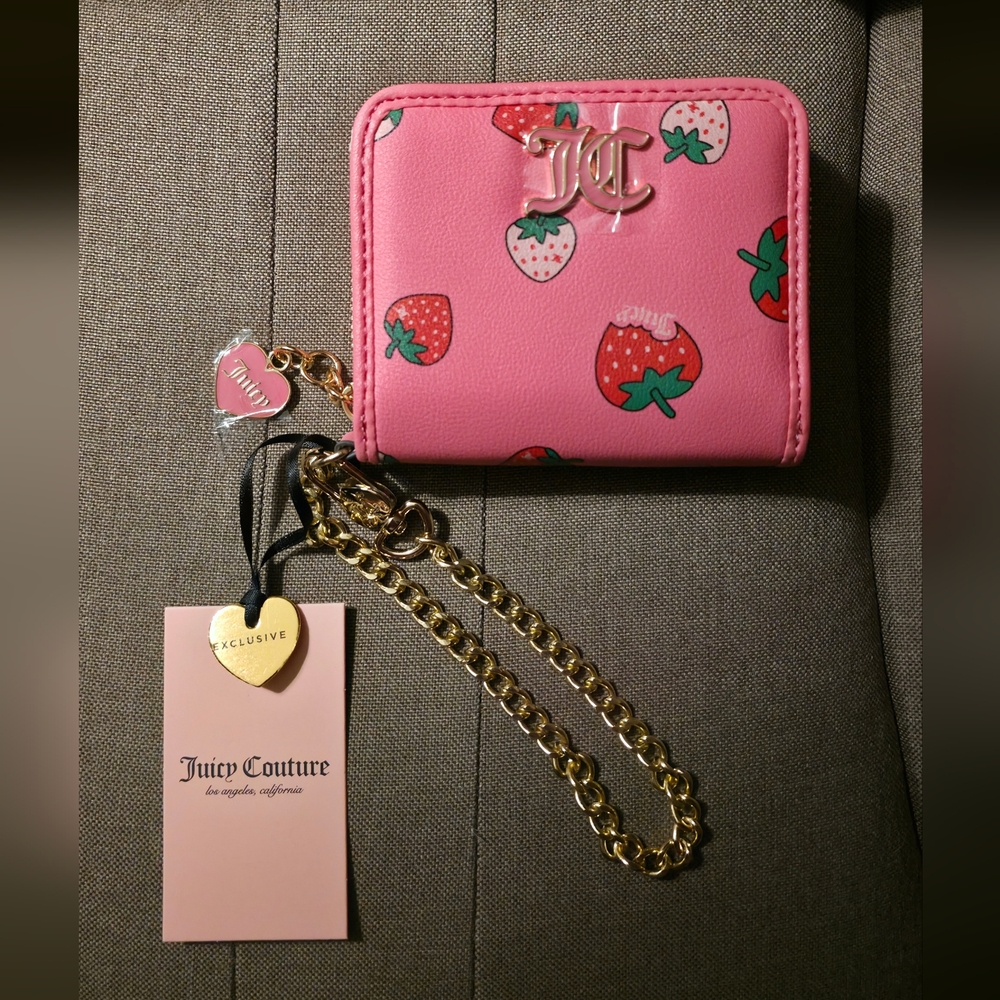 Juicy Couture Pink Lemonade Sweet Juicy Square Coin Purse Wallet